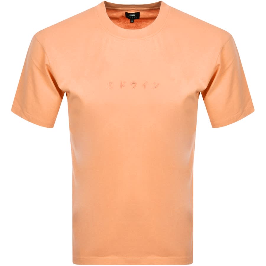 Alternative Image for ProductEdwin Crew Neck Katakana Embroidery T Shirt Orange1